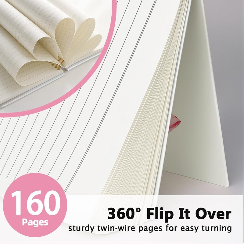WLIANG Coquette Pink Bow Christian Notebook, Preppy Aesthetic Journal Notebook, Bible Journal Notebook, Bible Journaling Notebook, You are so Loved Hardcover Spiral Notebook 5.5x8.3 Inch - Image 3